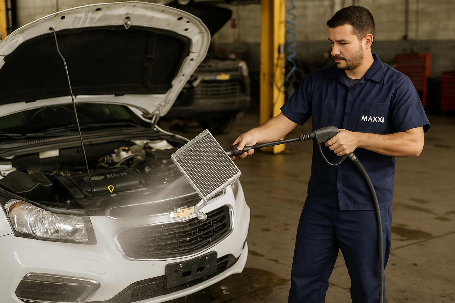 Higienização da caixa evaporadora automotiva