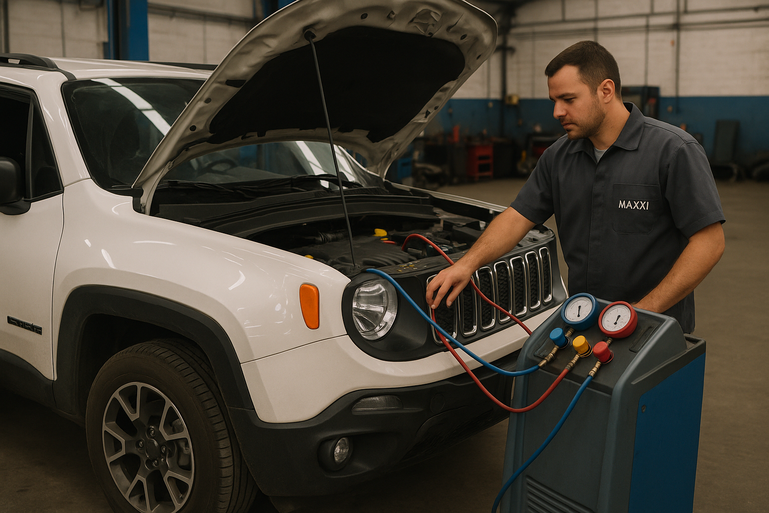Diagnóstico de ar-condicionado Jeep Renegade em BH