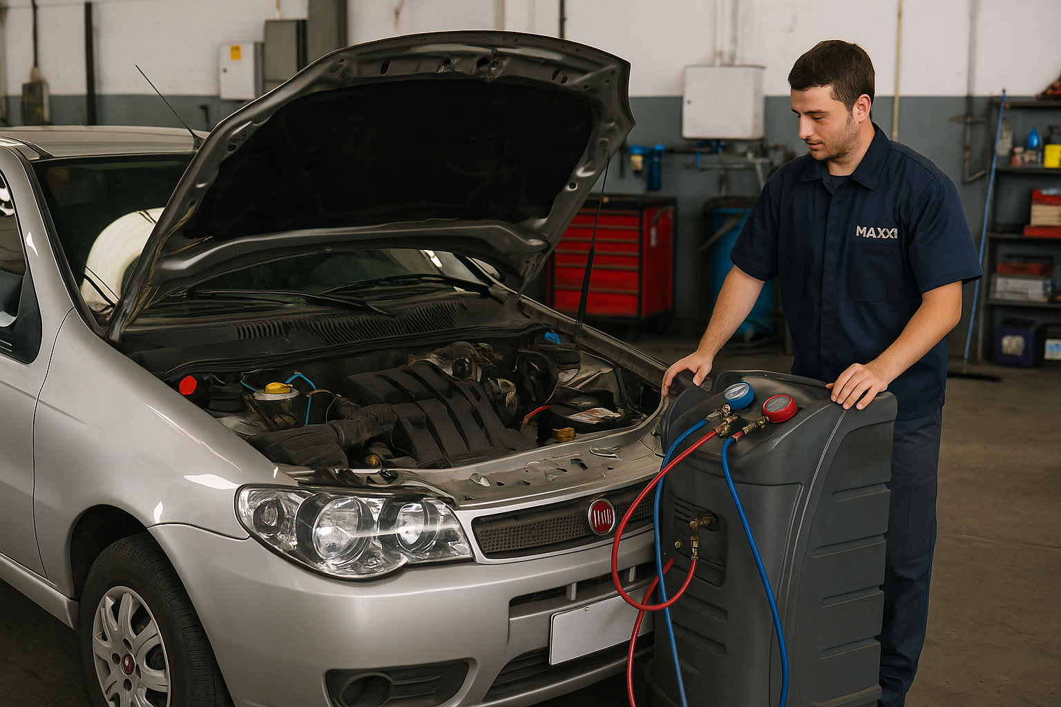 Diagnóstico técnico Fiat Palio climatização BH