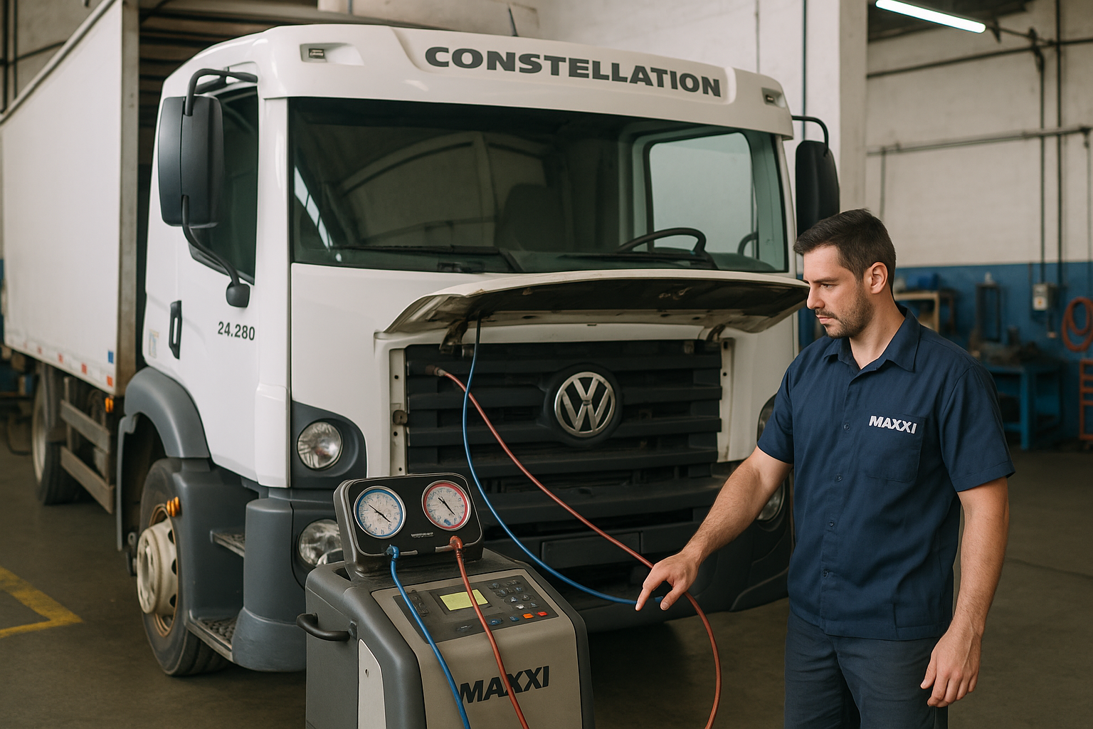 Manutenção de ar-condicionado de caminhão BH