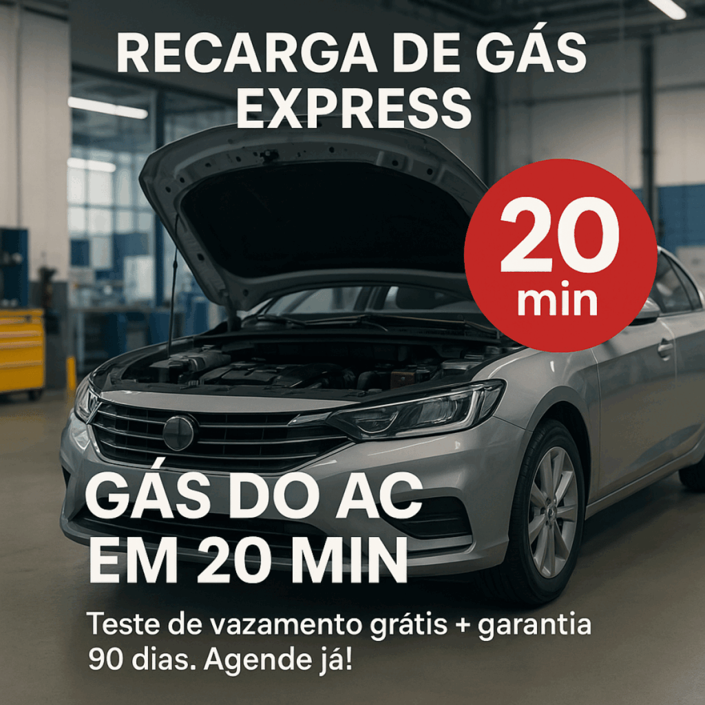 recarga de gás express ar condicionado automotivo