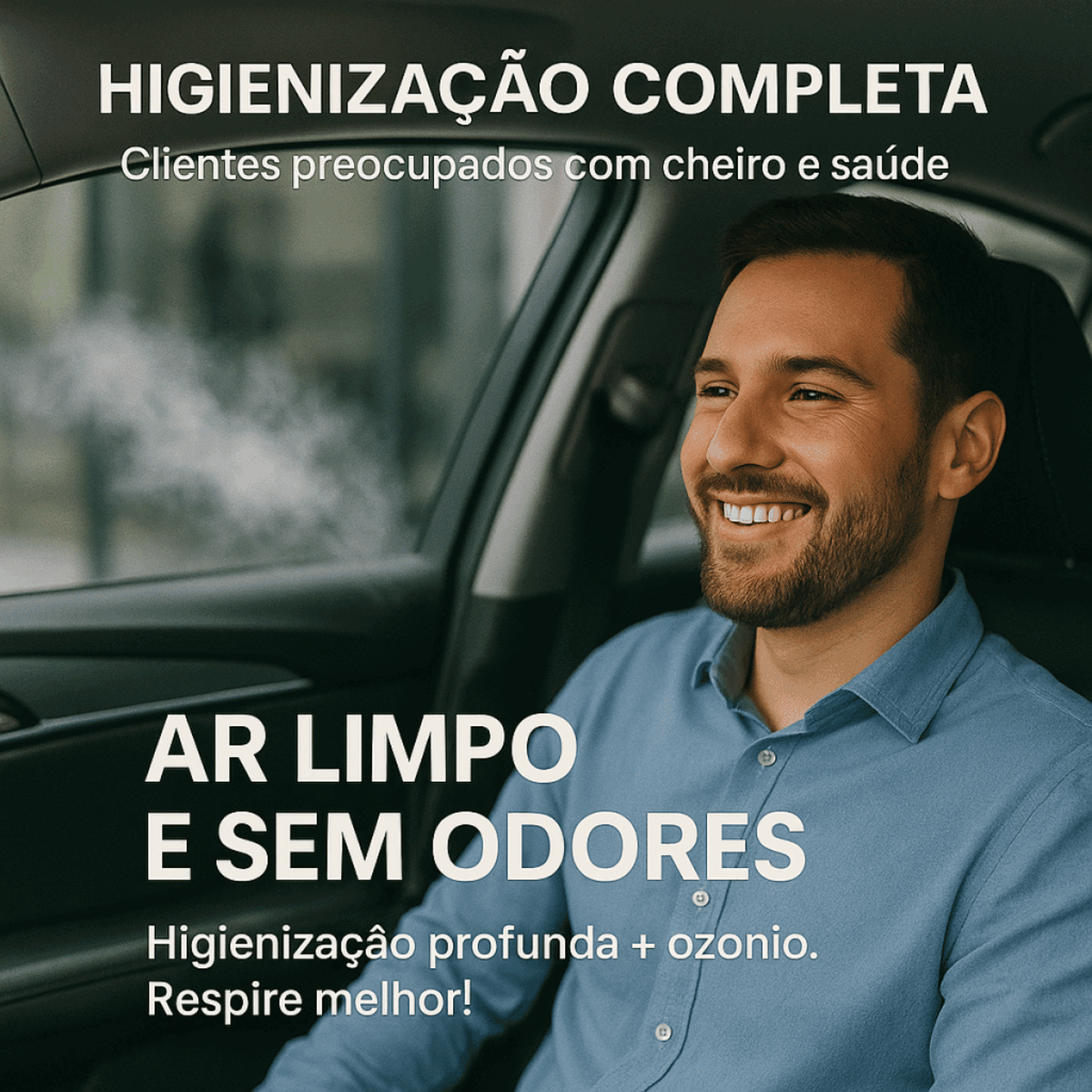 Higienização completa ar condicionado automotivo